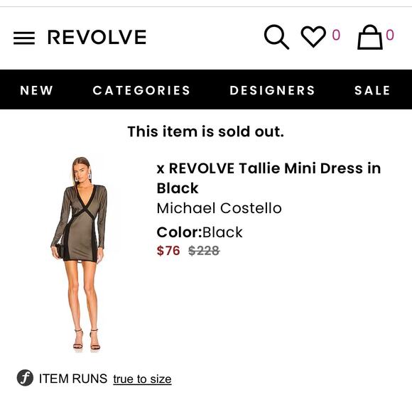 Michael Costello x REVOLVE Tallie Mini Dress Size S - Picture 7 of 7